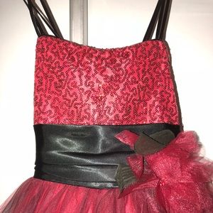 Red and black child dress